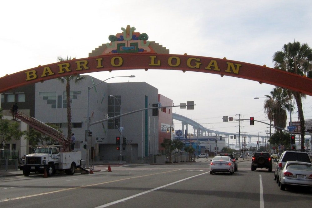 Roscoe's Chicken 'N Waffles Finally Hangs Sign at Barrio Logan Site After 10-Year Wait