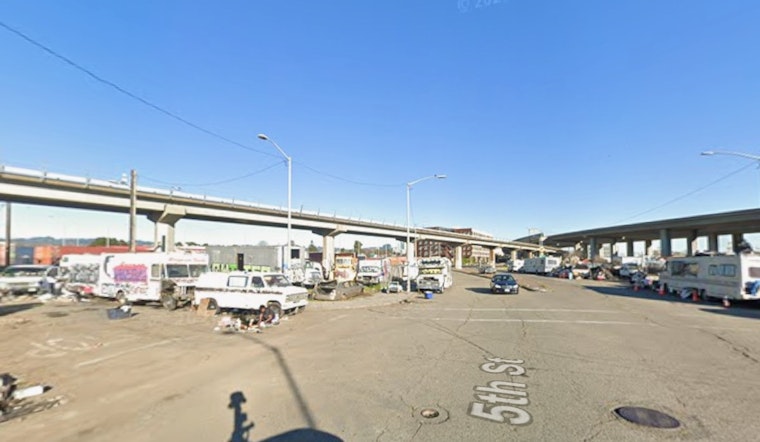RV Fire Near West Oakland BART Sends Flames Skyward, Dog Rescued From Blaze