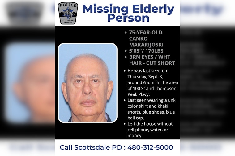 Scottsdale Police Search for Missing 75-Year-Old as Desert Heat Soars Past 100°F
