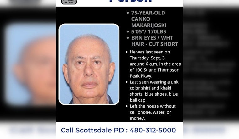 Scottsdale Police Search for Missing 75-Year-Old as Desert Heat Soars Past 100°F