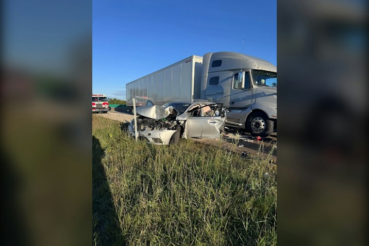 Semi-Truck Crash Traps Driver, Shuts Down I-43 in Big Bend for Two Hours
