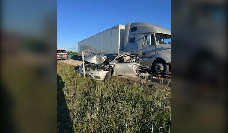 Semi-Truck Crash Traps Driver, Shuts Down I-43 in Big Bend for Two Hours