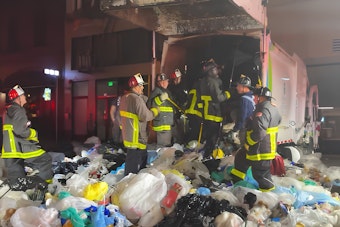 SF Firefighters Dig Through Trash to Free Man Trapped Inside Recology Truck