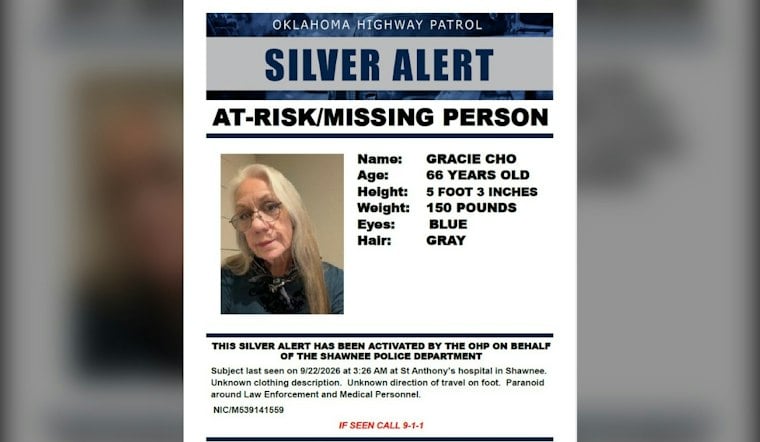 Shawnee Silver Alert Seeks Gracie Cho, 66, Gone on Foot From Hospital