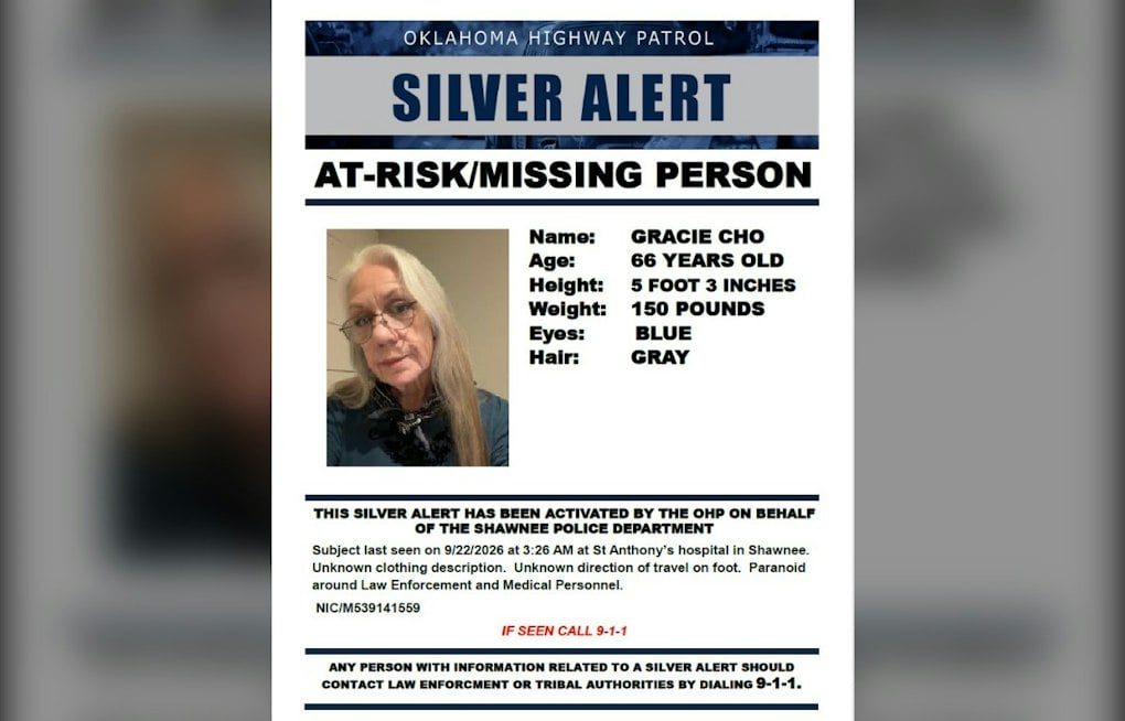 Shawnee Silver Alert Seeks Gracie Cho, 66, Gone on Foot From Hospital