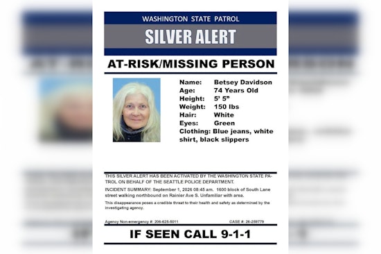 Silver Alert Issued for Seattle Woman, 74, Last Seen Walking Rainier Ave S