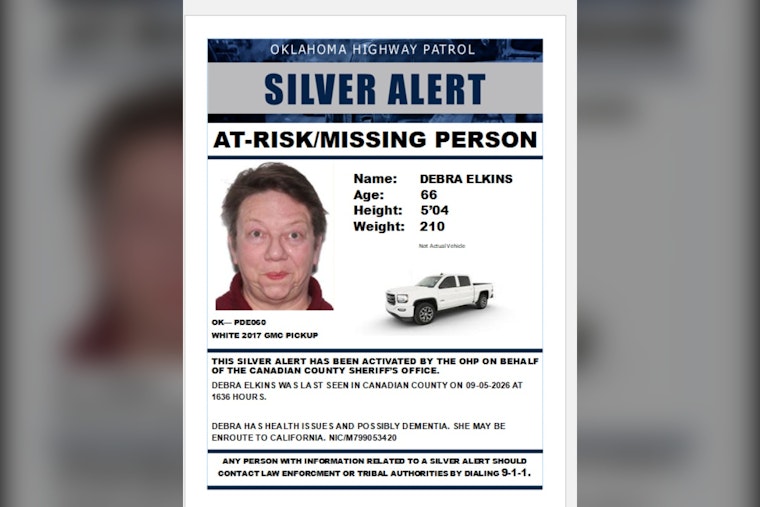 Silver Alert Seeks Canadian County Woman, 66, Possibly Driving Toward California