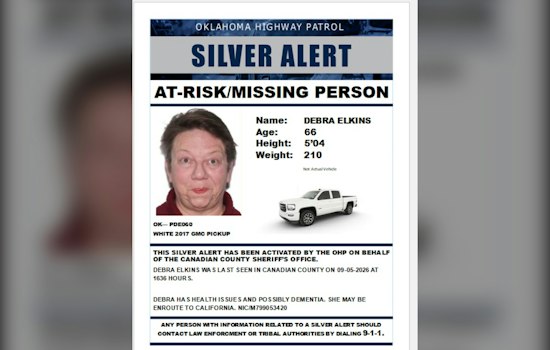 Silver Alert Seeks Canadian County Woman, 66, Possibly Driving Toward California