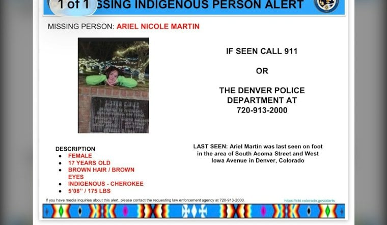 South Denver Teen Ariel Martin Vanishes, CBI Issues Indigenous Alert
