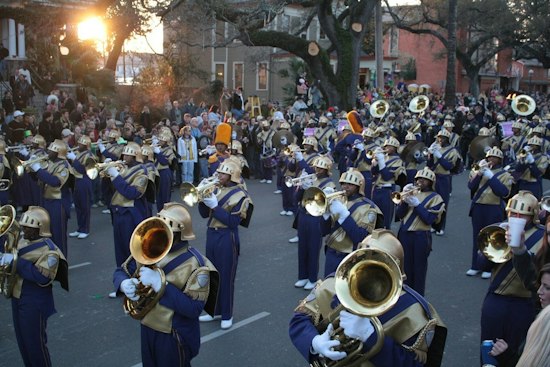 St. Augustine Alumni Band Joins Bacchus Parade for School's 75th Year