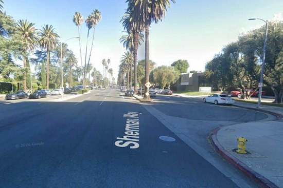 Two Cars Slam Into Metro Bus on Reseda's Sherman Way, One Person Taken to Hospital