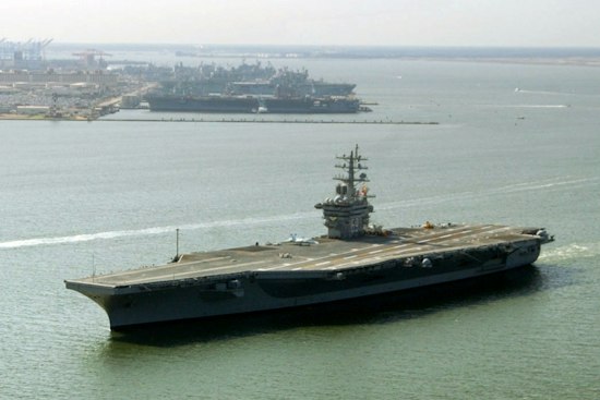 Two Navy Aviators Eject Off Virginia Coast, Four Sailors Hurt in Carrier Mishap