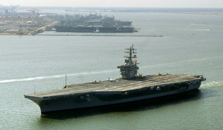 Two Navy Aviators Eject Off Virginia Coast, Four Sailors Hurt in Carrier Mishap