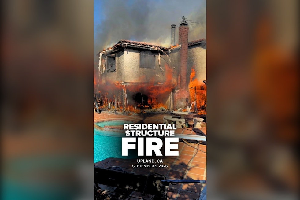 Upland Home Splits in Half During Residential Fire