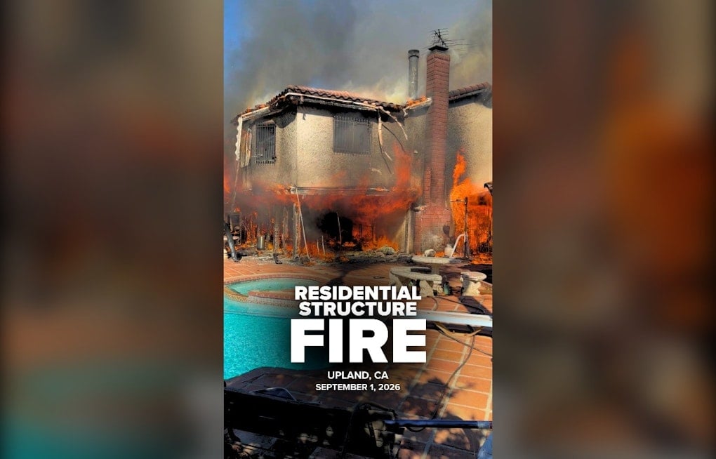 Upland Home Splits in Half During Residential Fire