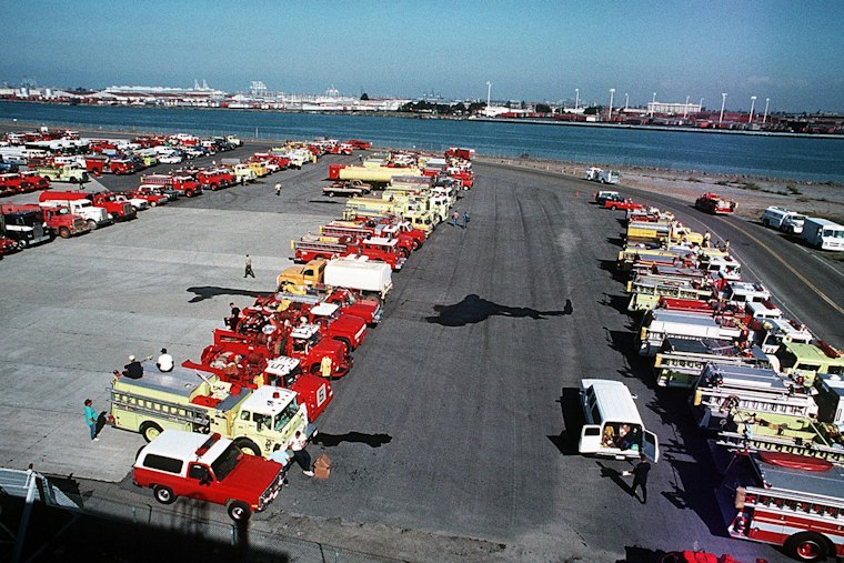 Vacant Alameda Point Building Burns Before Dawn