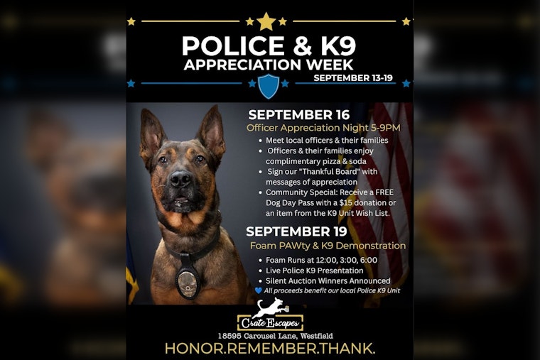 Westfield's Police & K9 Appreciation Week Turns a Dog Bar Into a Fundraiser