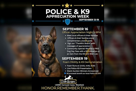 Westfield's Police & K9 Appreciation Week Turns a Dog Bar Into a Fundraiser