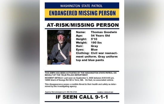 Yelm Man, 54, Vanishes From Civil War Reenactment Camp in Gray Uniform