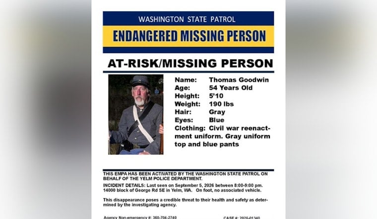 Yelm Man, 54, Vanishes From Civil War Reenactment Camp in Gray Uniform