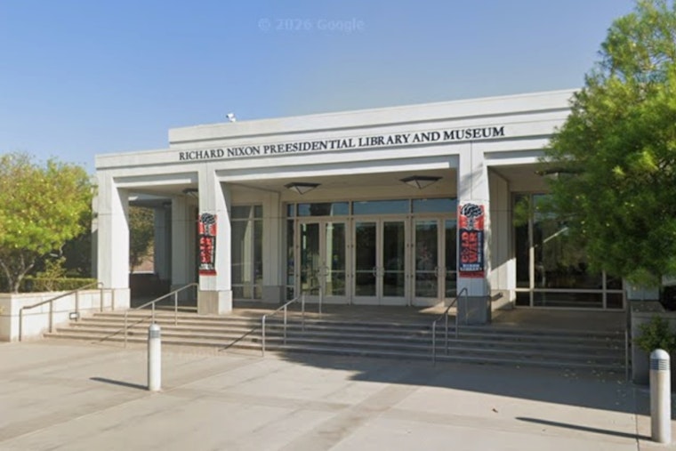 Yorba Linda's Nixon Library Lights Up Sky Nightly for 9/11 25th Anniversary