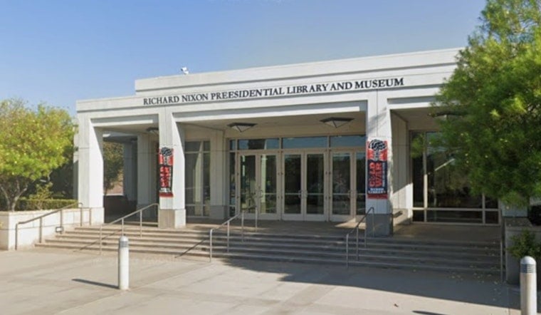 Yorba Linda's Nixon Library Lights Up Sky Nightly for 9/11 25th Anniversary