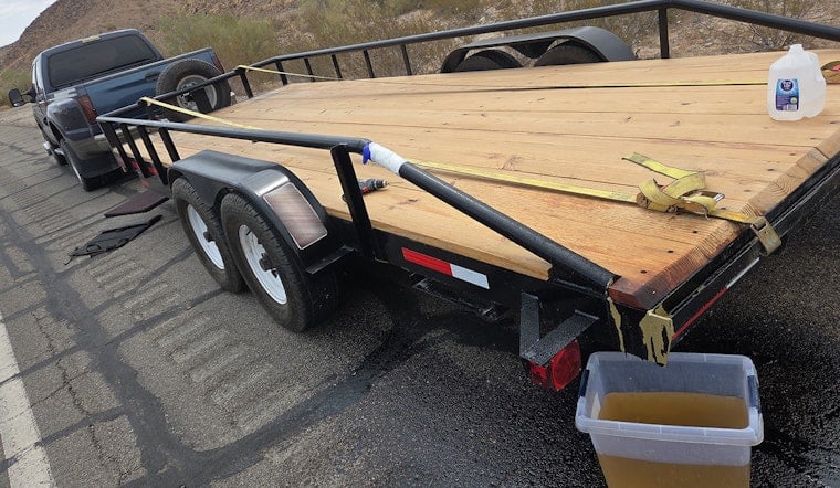 Yuma Traffic Stop Nets 106 Gallons of Liquid Meth Hidden in Trailer Frame