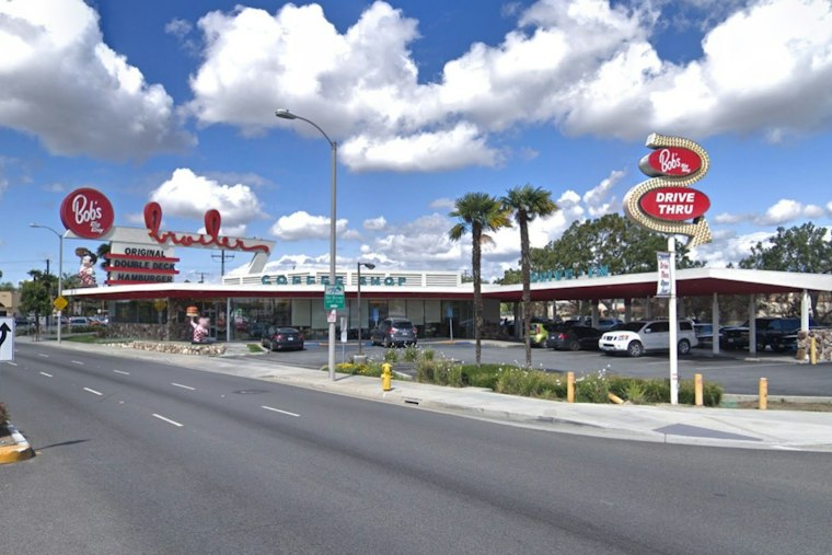 Zombie Bob Bares His Brain Outside Downey's Bob's Big Boy This October