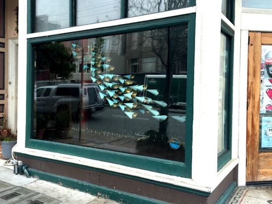 New Window Installation "Taking Flight" Goes Up At Madrone Art Bar