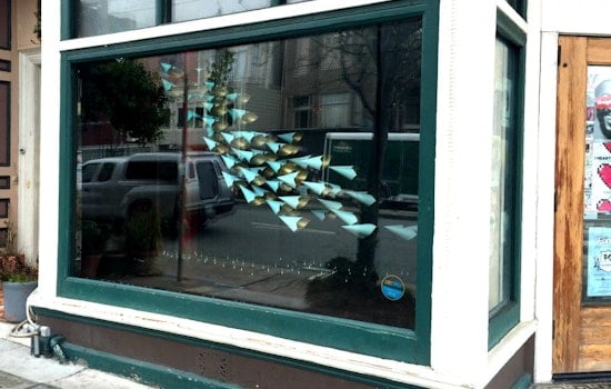 New Window Installation "Taking Flight" Goes Up At Madrone Art Bar