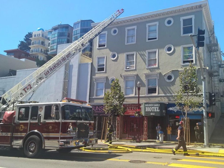 Fire Breaks Out At Golden Eagle Hotel