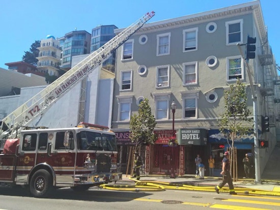 Fire Breaks Out At Golden Eagle Hotel