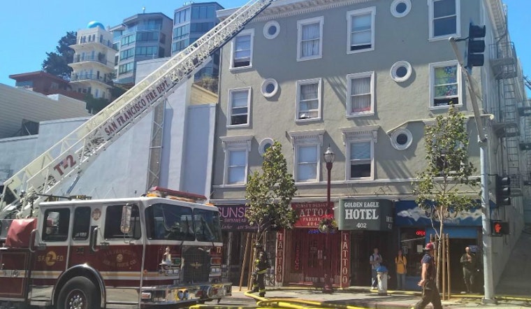Fire Breaks Out At Golden Eagle Hotel