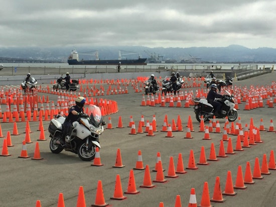 Motorcycle Training And Skills Competition Full Of Twists And Turns