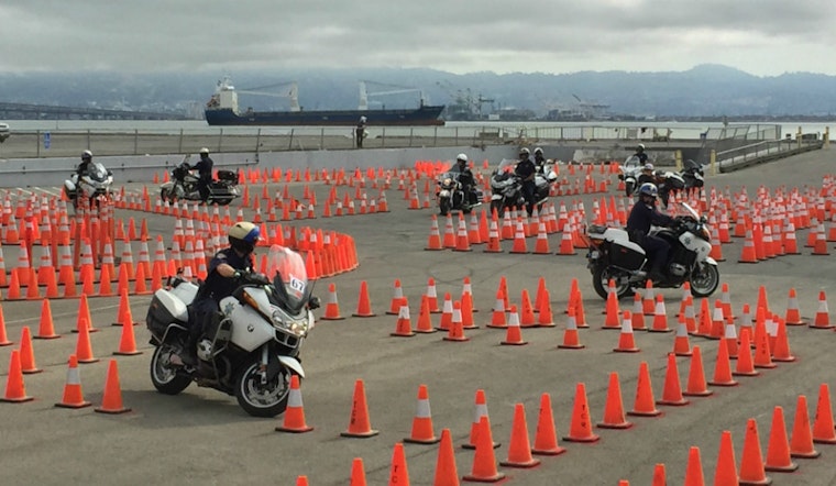 Motorcycle Training And Skills Competition Full Of Twists And Turns