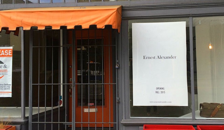 Men's Fashion Brand Ernest Alexander To Open Hayes Street Store