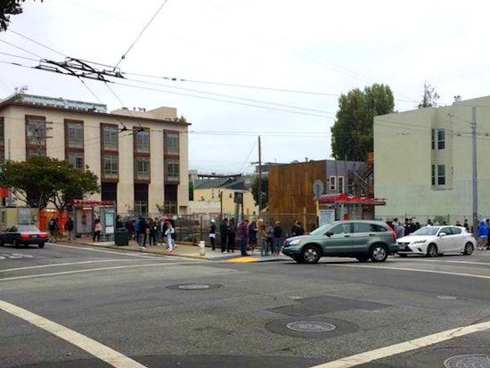 Kanye West Sneaker Raffle Draws Huge Line Along Hayes Street