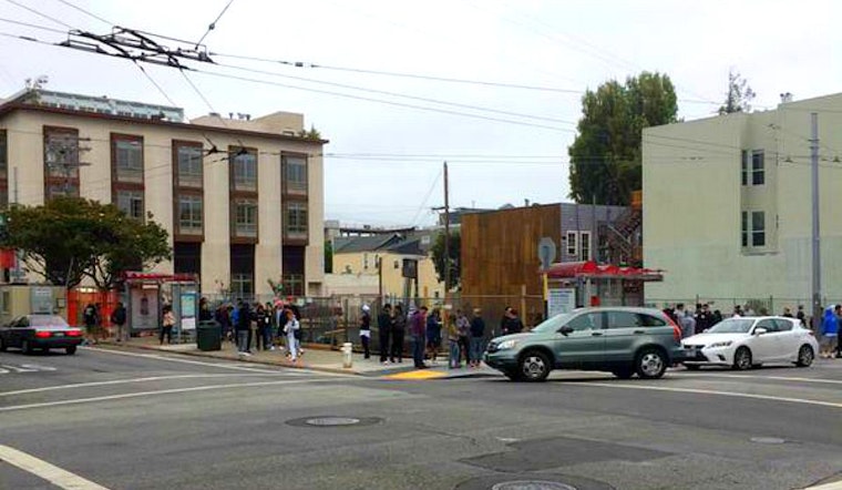 Kanye West Sneaker Raffle Draws Huge Line Along Hayes Street