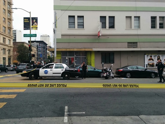 Volvo Collides With Motorcycle Officer At Golden Gate & Leavenworth