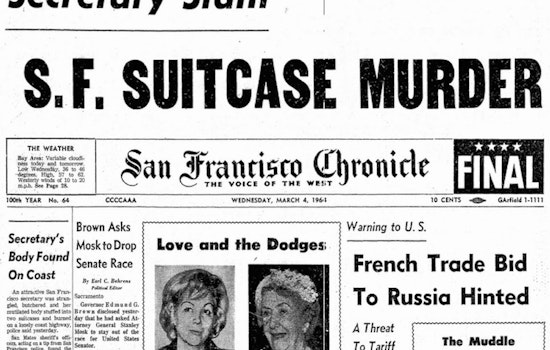 Crimes Of Yesteryear: The Cole Valley Suitcase Murder