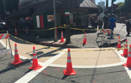 Photo: North Beach Curbs Painted For Bulb-Outs