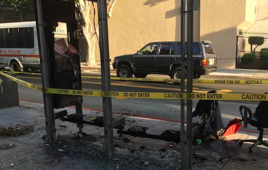 Photo: Muni Shelter Torched At Fillmore & McAllister