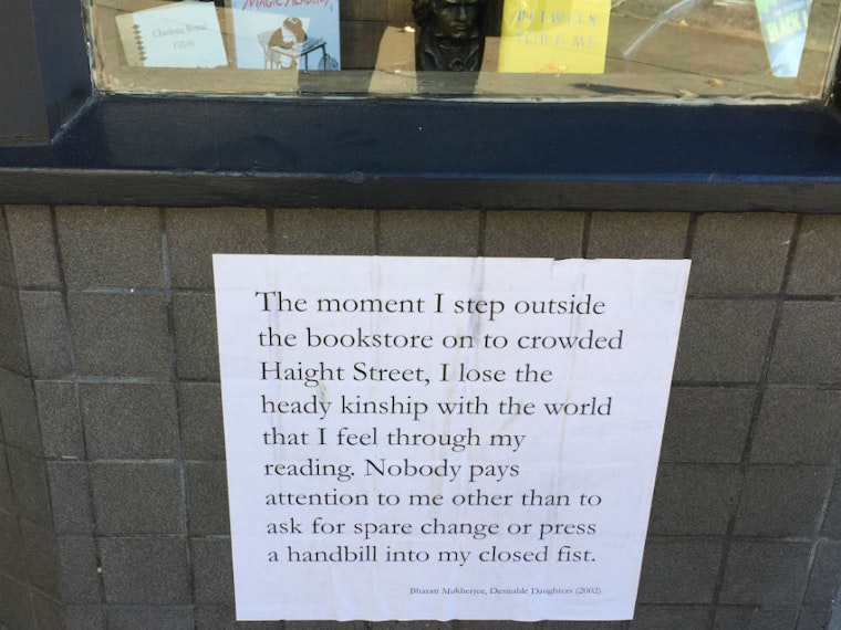 Photo: Wheatpaste Literary Quotes Hit The Haight