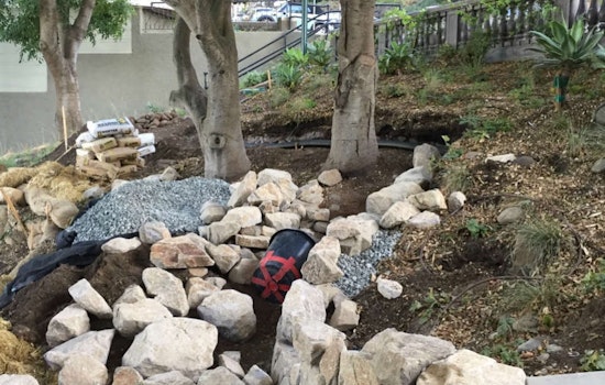 New Stone Retaining Walls Underway At Adah's Stairway