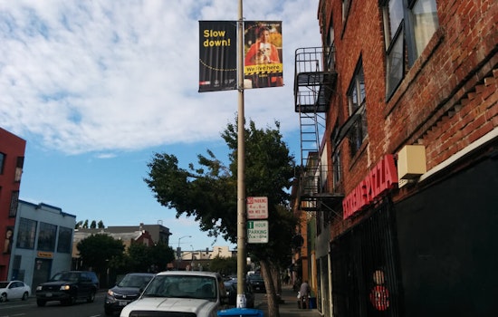 New Pedestrian Safety Banners Urge Drivers To Slow Down Along Dangerous Corridors