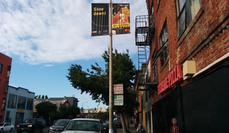 New Pedestrian Safety Banners Urge Drivers To Slow Down Along Dangerous Corridors