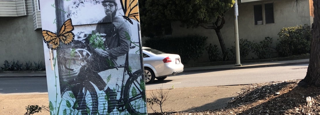 High school students install mixed-media artwork on Ocean Avenue utility boxes