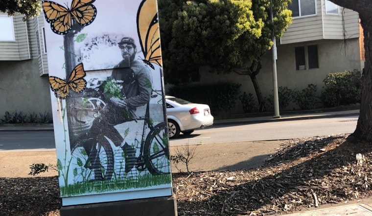 High school students install mixed-media artwork on Ocean Avenue utility boxes