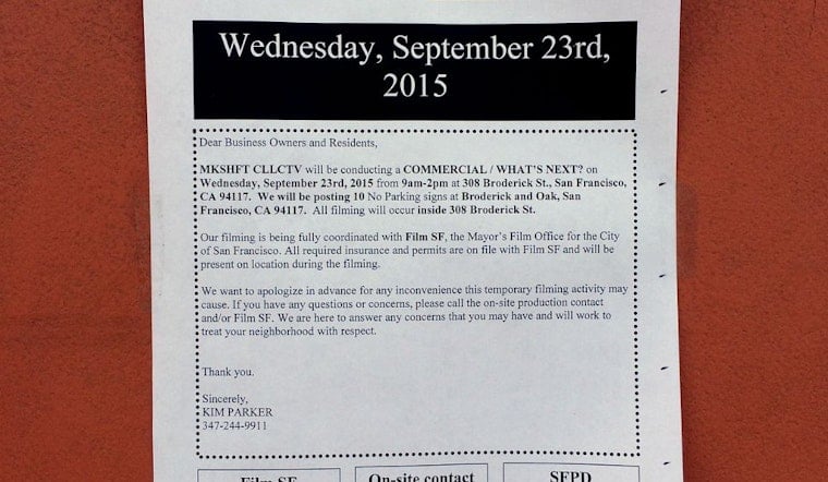 FYI: Commercial To Film At Falletti Foods Tomorrow