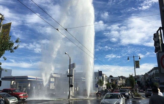Geyser Erupts At Fell & Divisadero After Car Hits Hydrant